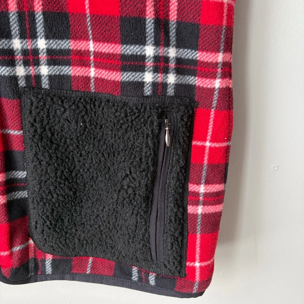 Talbots‎ Small Petite thermawarmth red black plaid vest Women’s Reversible